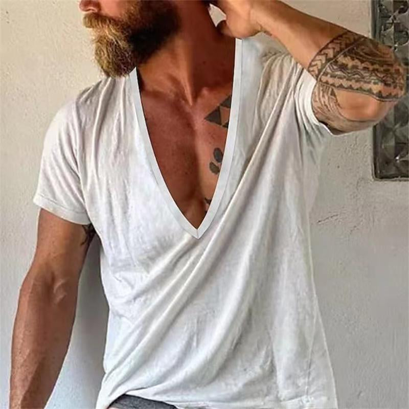 Image of Guy | Men's Deep V-Neck T-Shirt