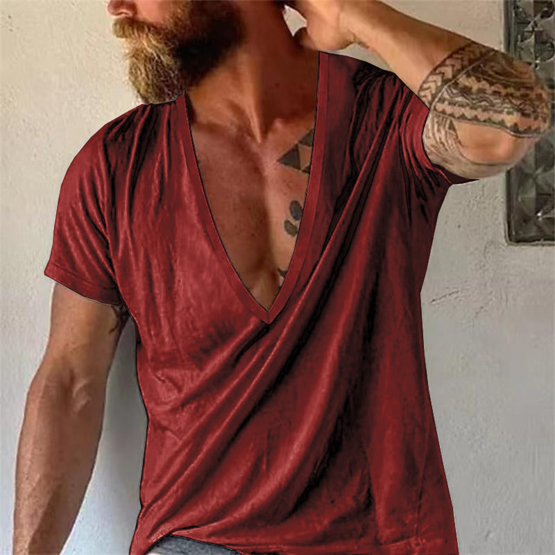 Image of Guy | Men's Deep V-Neck T-Shirt