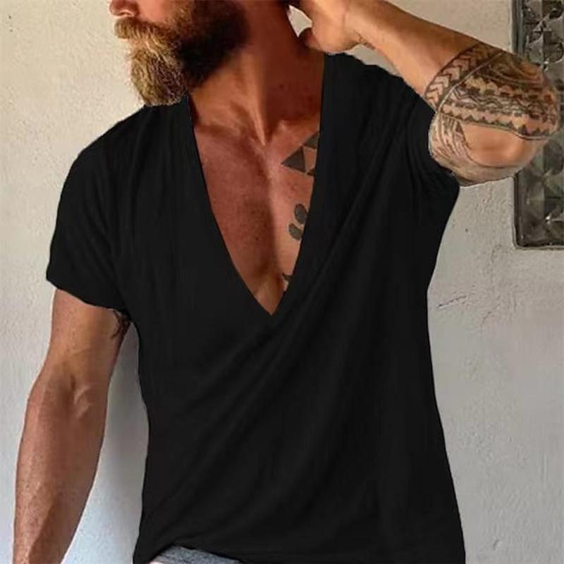 Image of Guy | Men's Deep V-Neck T-Shirt