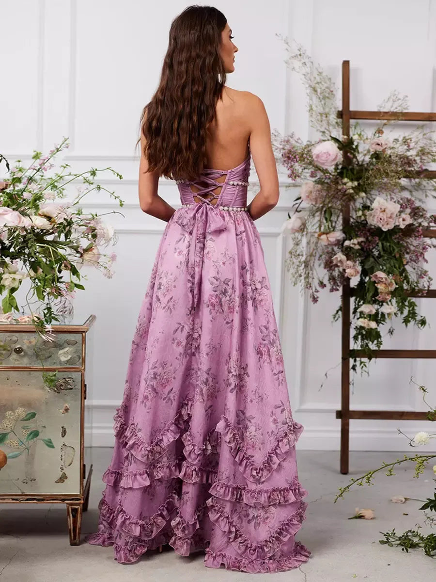 Image of Hallie | Women's Strapless A-Line Maxi Dress