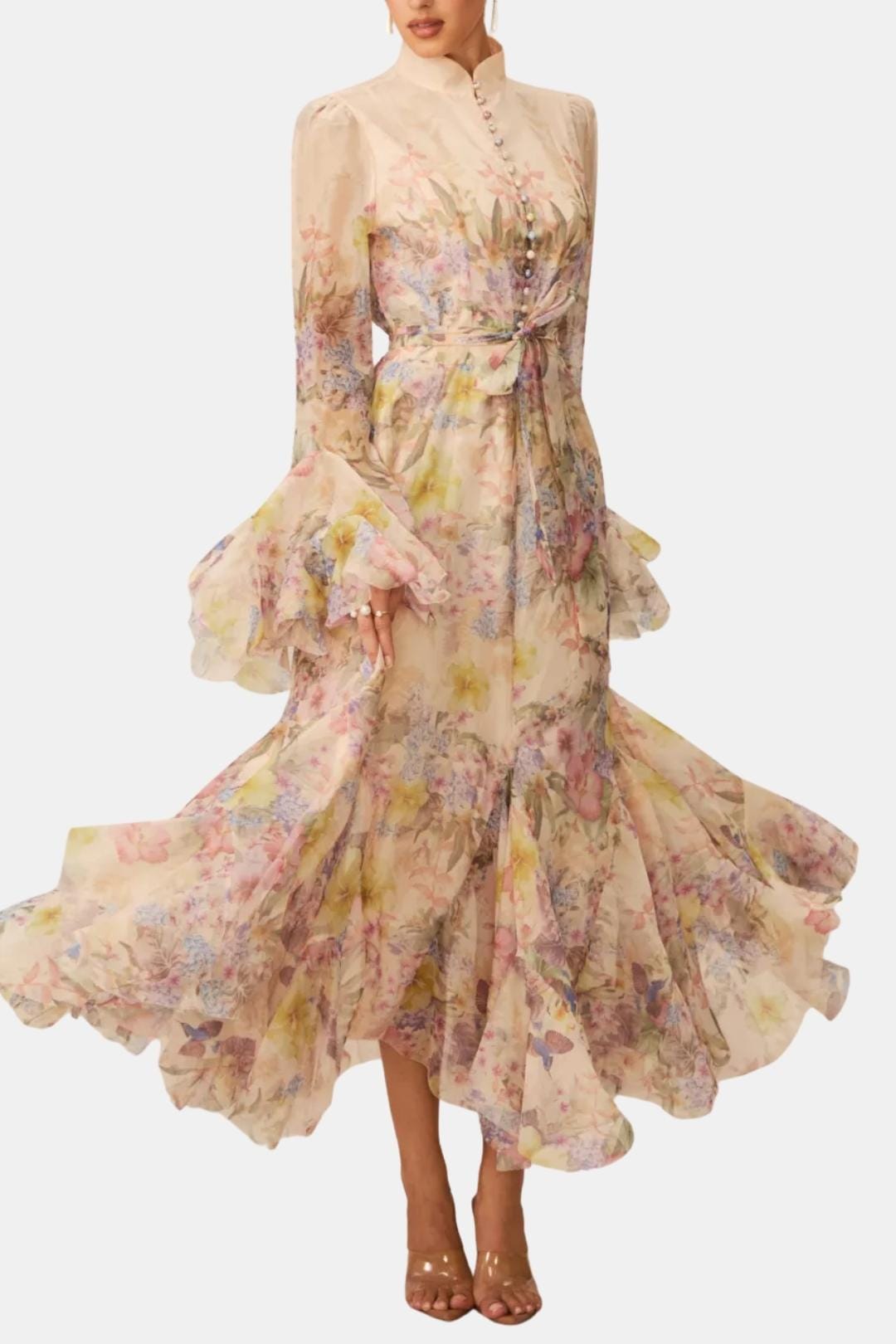 Image of Harper | Women's Ruffle Long Sleeve Maxi Dress