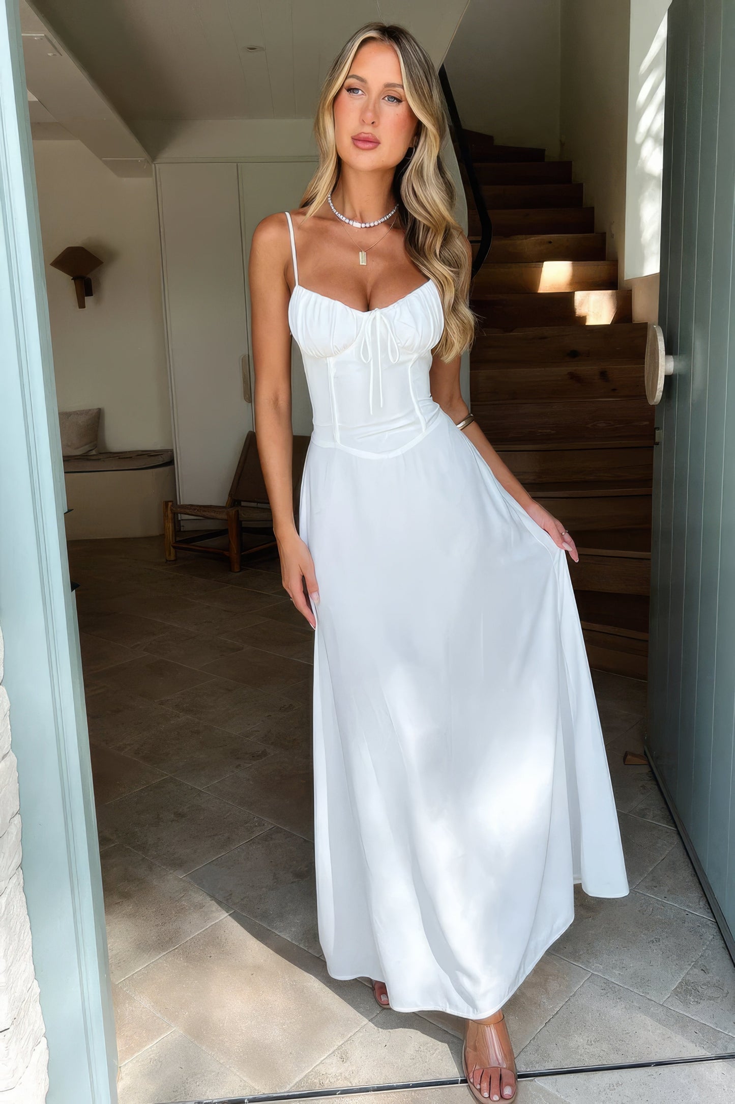 Image of Harper | Women's Spaghetti Strap A-Line Maxi Dress
