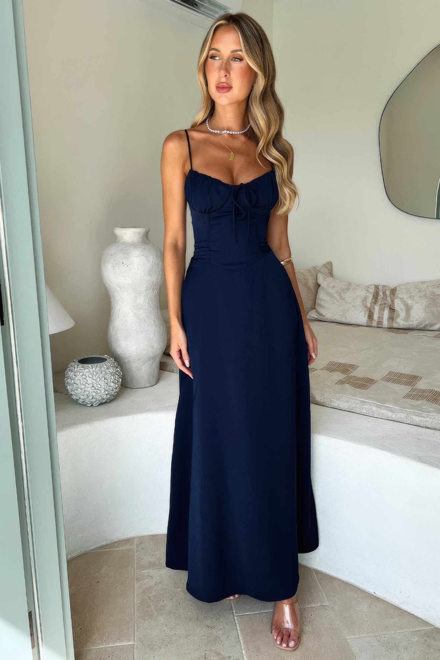 Image of Harper | Women's Spaghetti Strap A-Line Maxi Dress