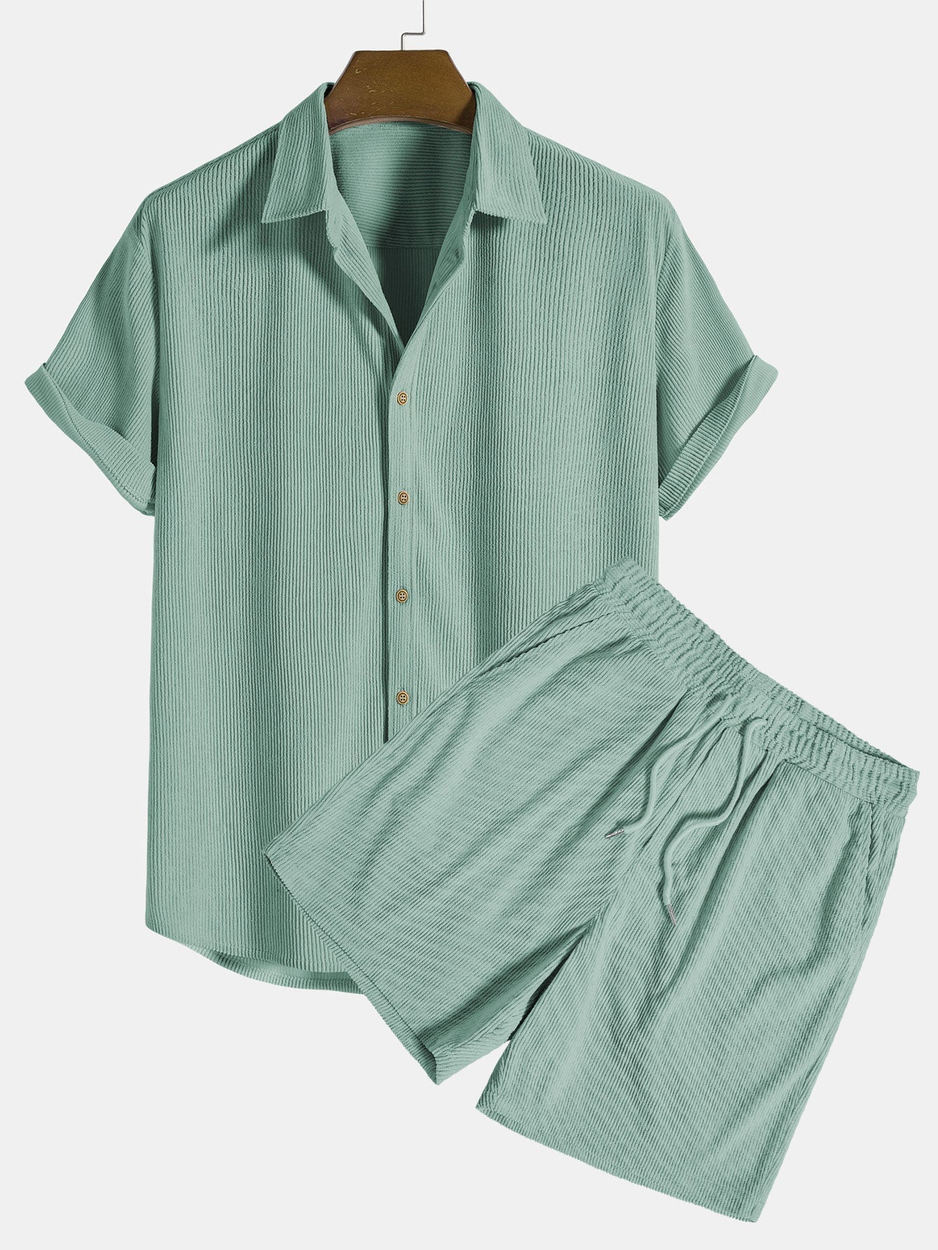 Image of Hayden | Men's Short Sleeve Shirt and Shorts Set