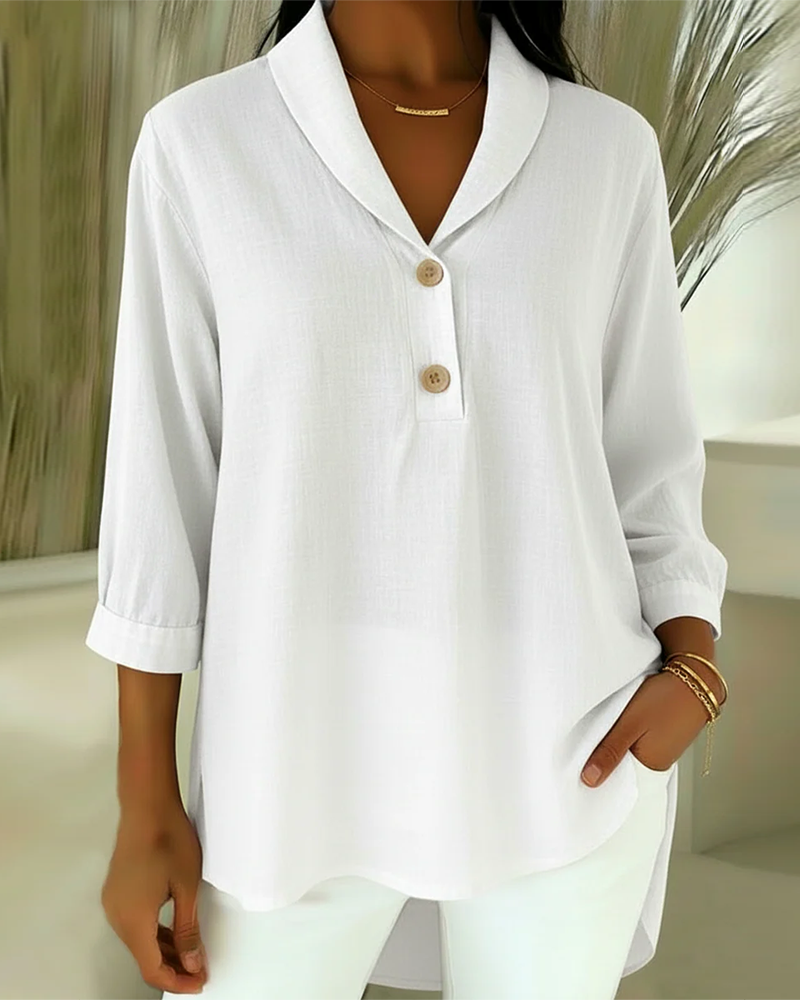 Image of Henry | Women's Long-Sleeve Cotton and Linen Shirt