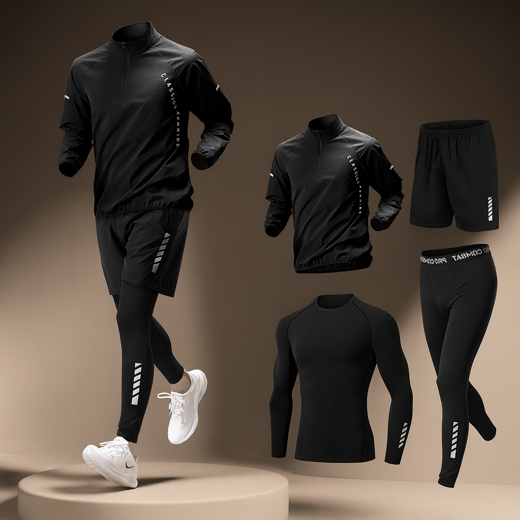 Image of Howard | Men's Quarter Zip Activewear Set