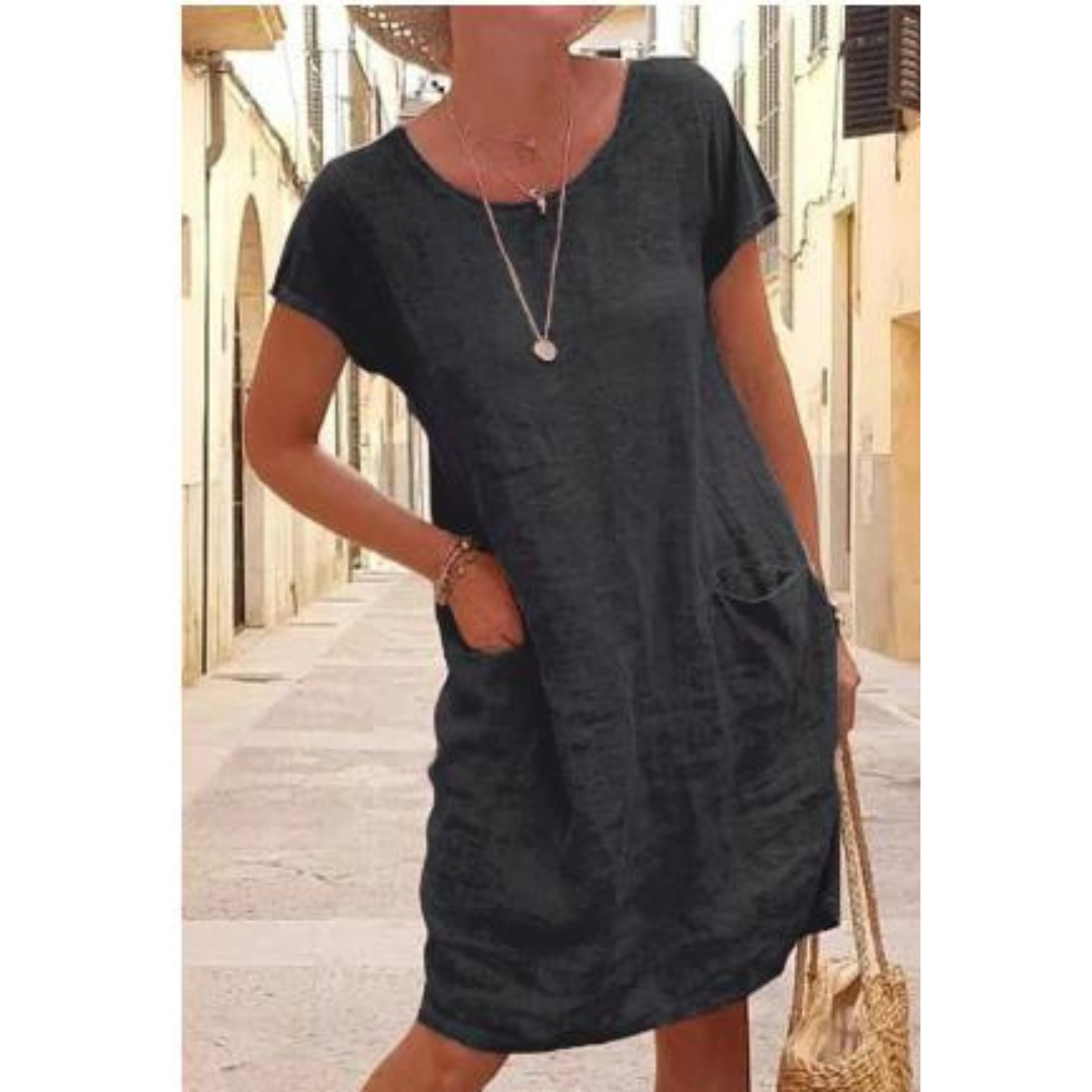 Image of Irene | Women's Casual T-Shirt Knee Length Dress