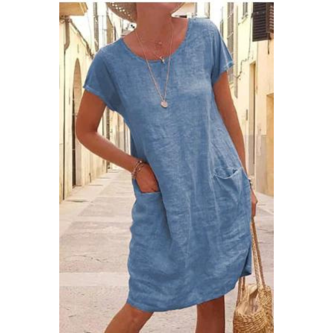 Image of Irene | Women's Casual T-Shirt Knee Length Dress