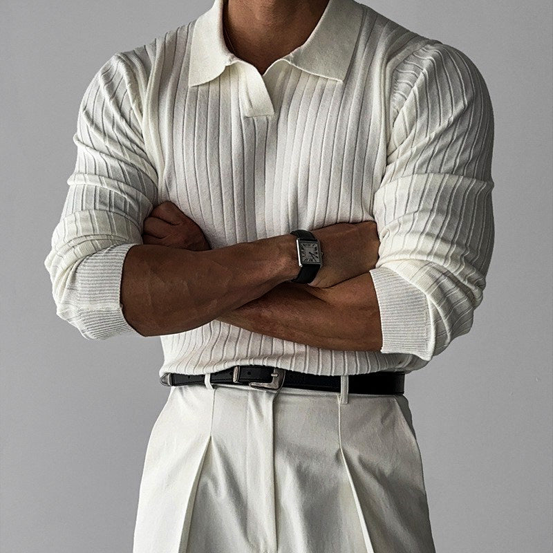 Image of Irving | Men's Slim-Fit Long Sleeve Polo Shirt