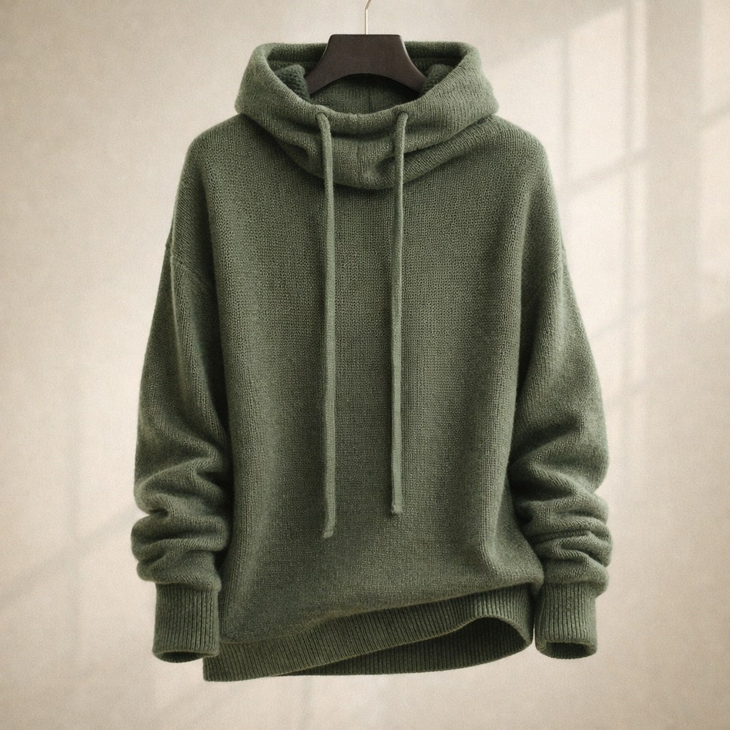 Image of Janice | Women's Cowl Neck Hooded Sweater