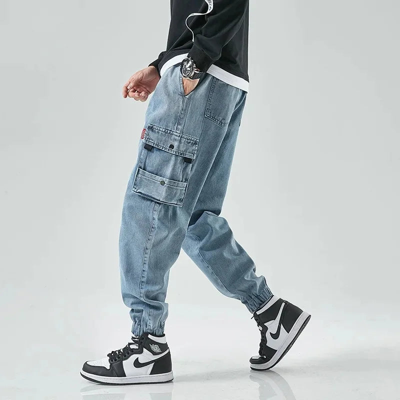 Image of Jaxon | Men's Relaxed Fit Denim Cargo Pants