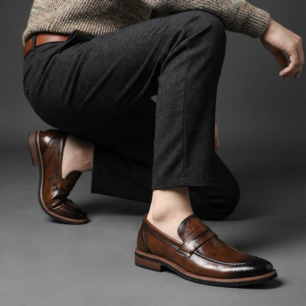 Image of Jaxon | Men's Slip-On Leather Dress Loafers
