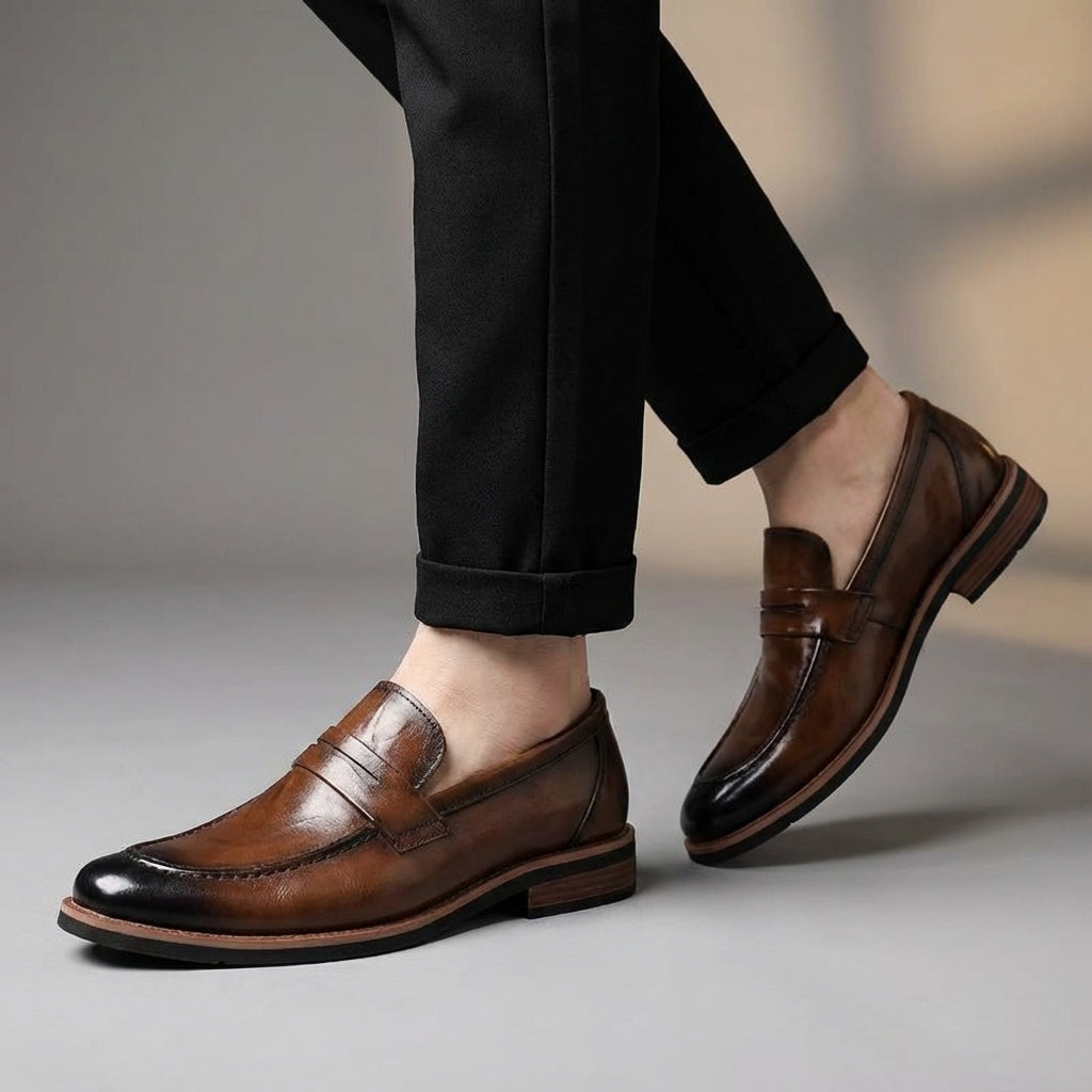 Image of Jaxon | Men's Slip-On Leather Dress Loafers