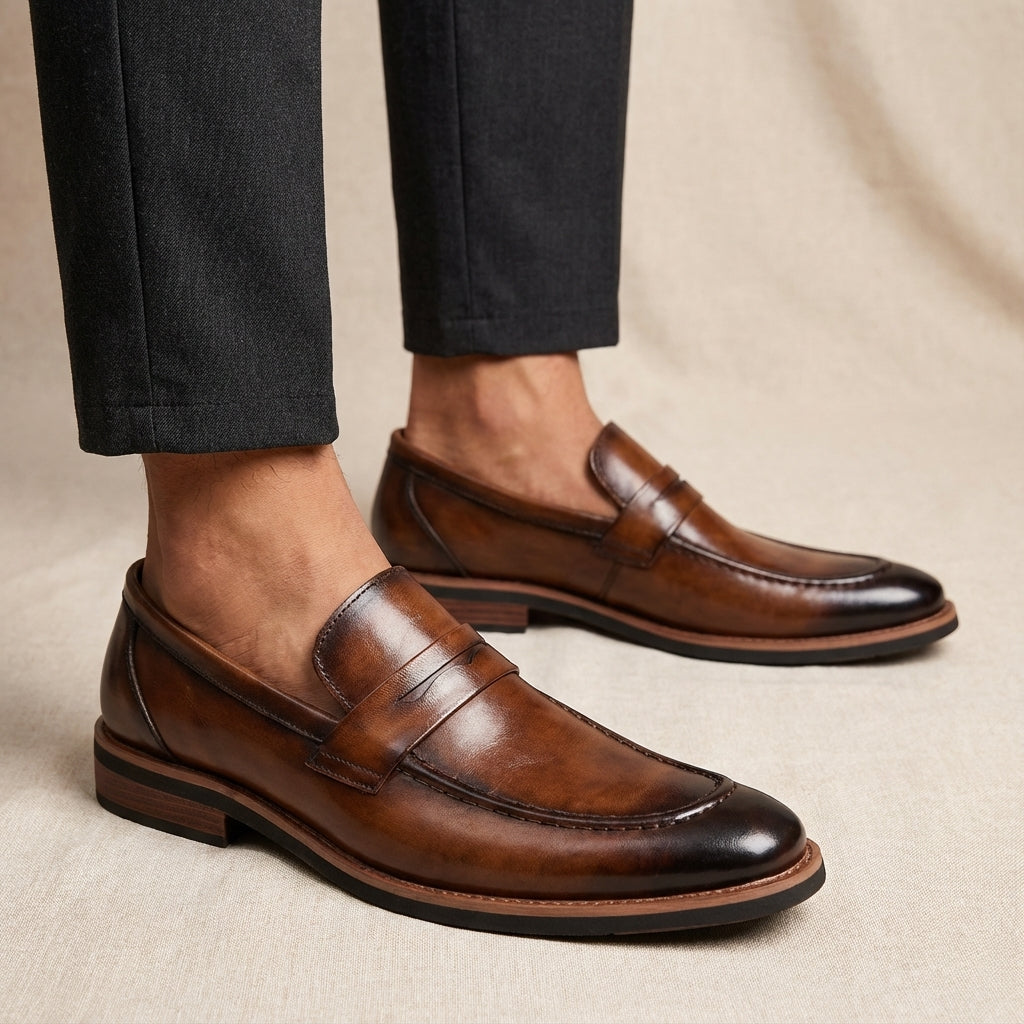 Image of Jaxon | Men's Slip-On Leather Dress Loafers
