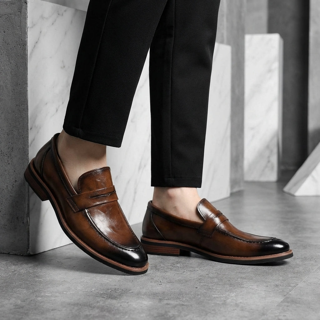 Image of Jaxon | Men's Slip-On Leather Dress Loafers
