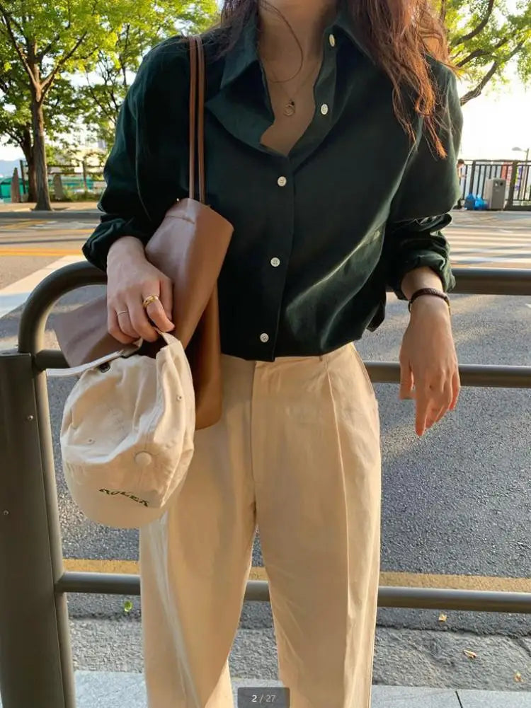 Image of Jayla | Women's Oversized Button-Up Blouse