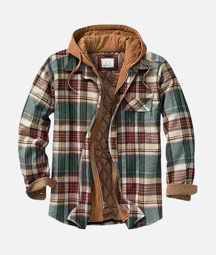Image of Johnathan | Men's Hooded Plaid Jacket