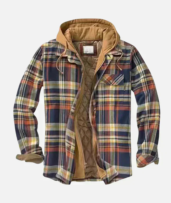 Image of Johnathan | Men's Hooded Plaid Jacket