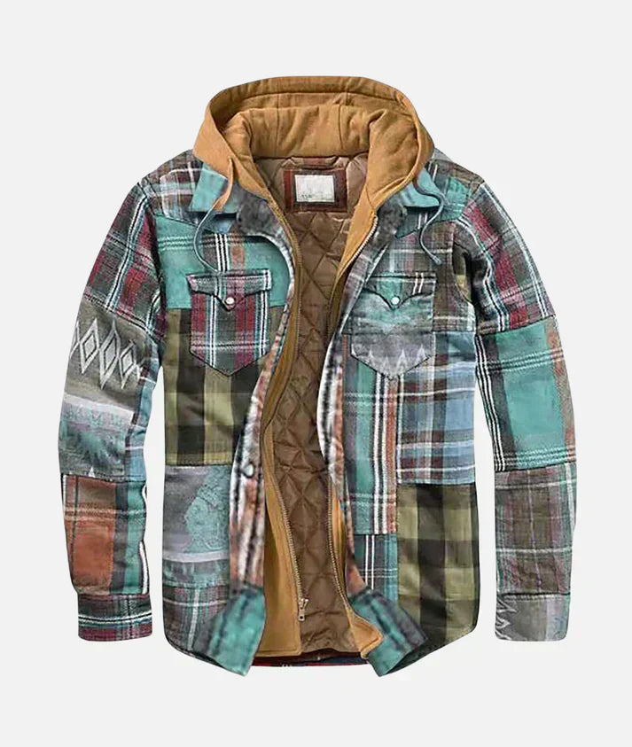 Image of Johnathan | Men's Hooded Plaid Jacket