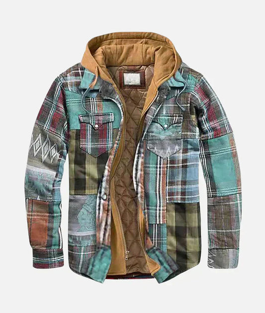 Image of Johnathan | Men's Hooded Plaid Jacket