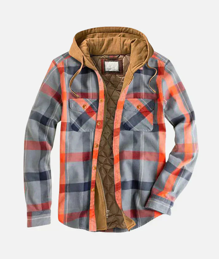 Image of Johnathan | Men's Hooded Plaid Jacket