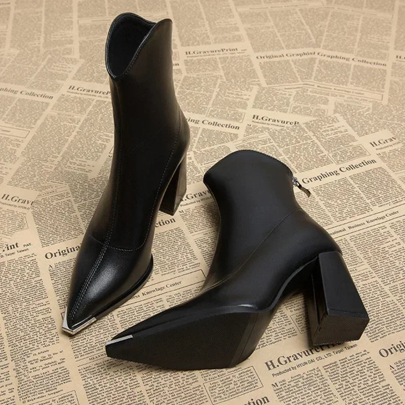 Image of Joy | Women's Heeled Pointed Toe Ankle Boots
