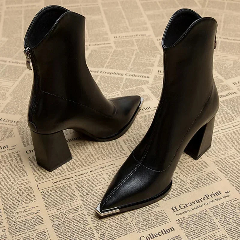 Image of Joy | Women's Heeled Pointed Toe Ankle Boots