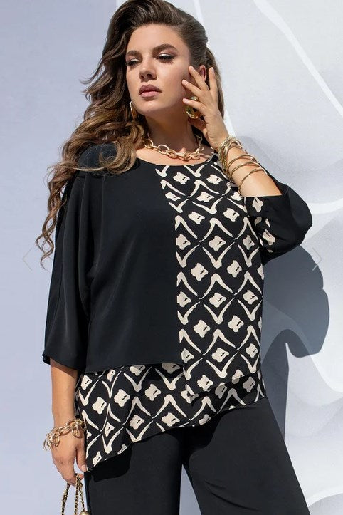 Image of Joyce | Women's Plus Size Relaxed Fit Blouse