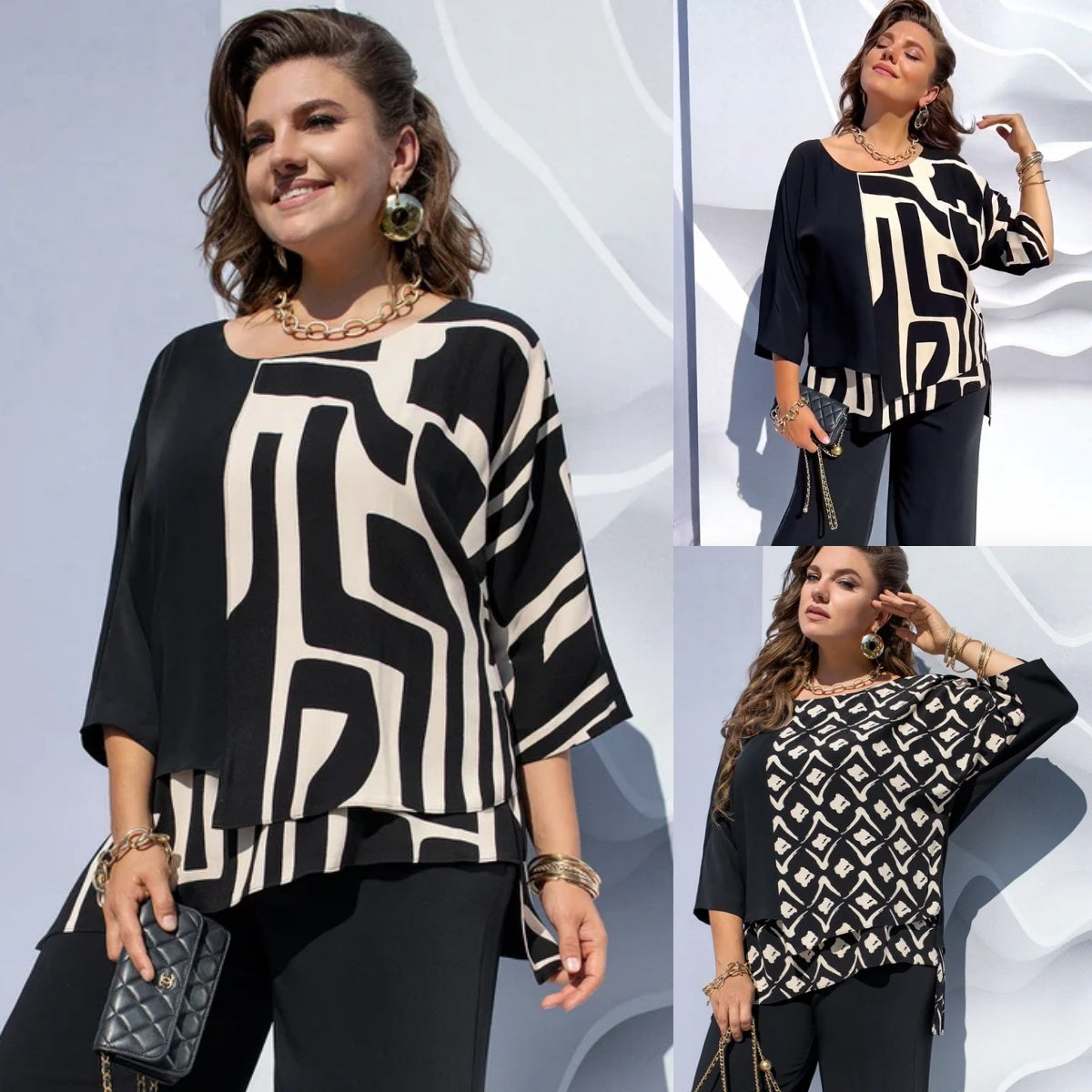 Image of Joyce | Women's Plus Size Relaxed Fit Blouse
