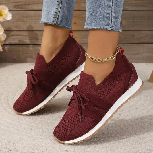 Image of Judith | Women's Lace-Up Knit Sneakers