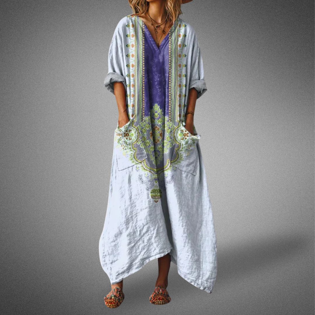 Image of Judith | Women's V-Neck Maxi Dress