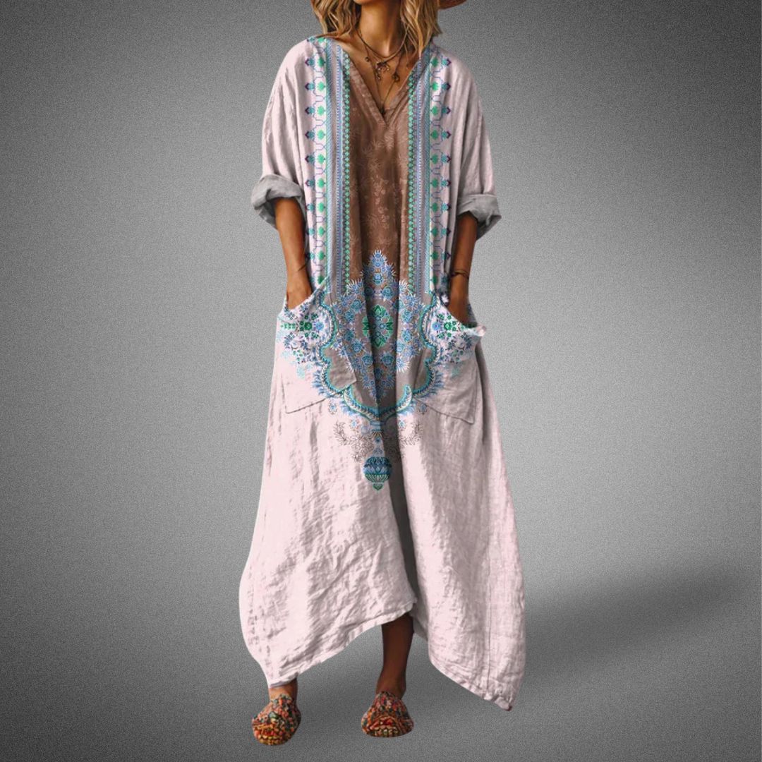 Image of Judith | Women's V-Neck Maxi Dress