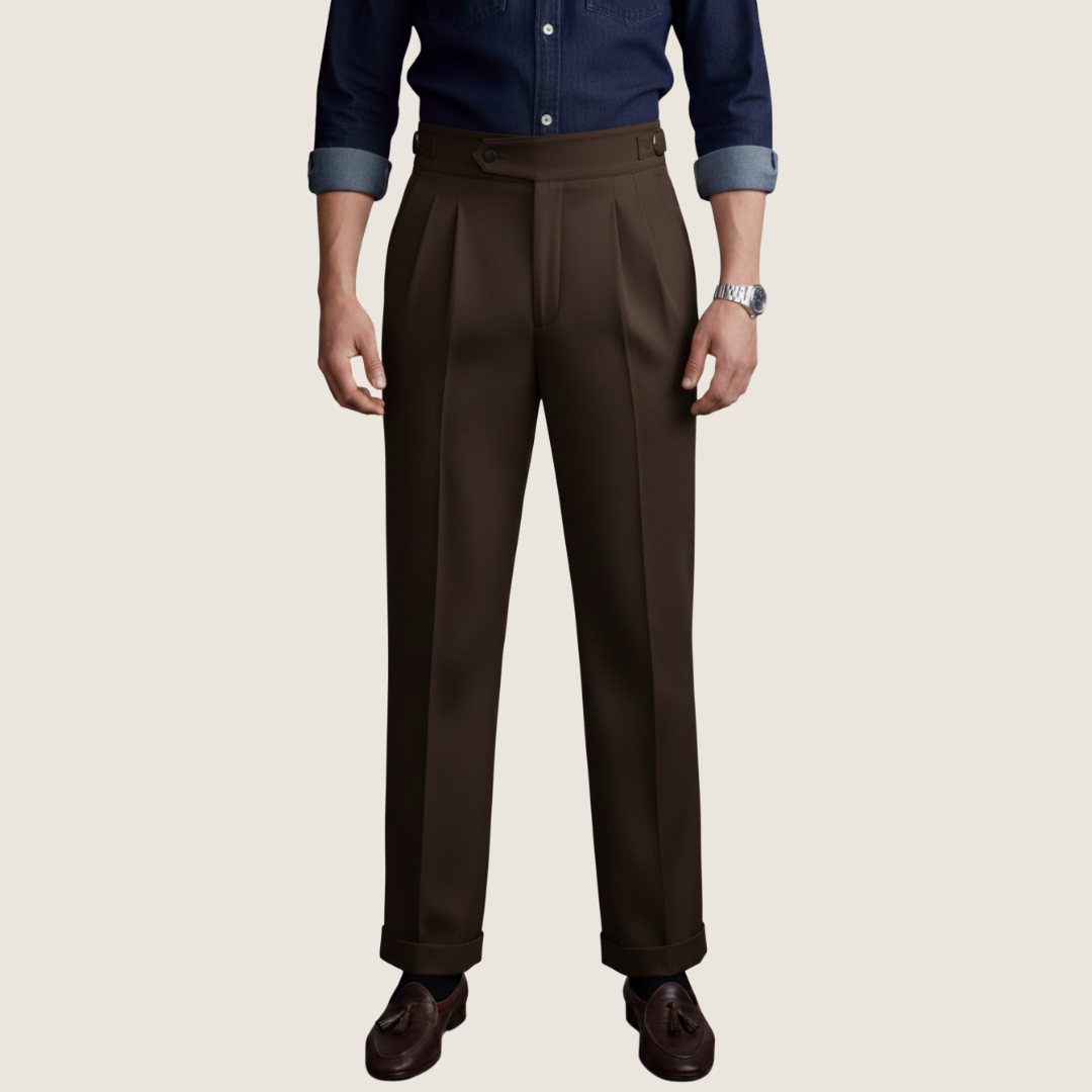 Image of Julian | Men's Pleated Wide Leg Pants