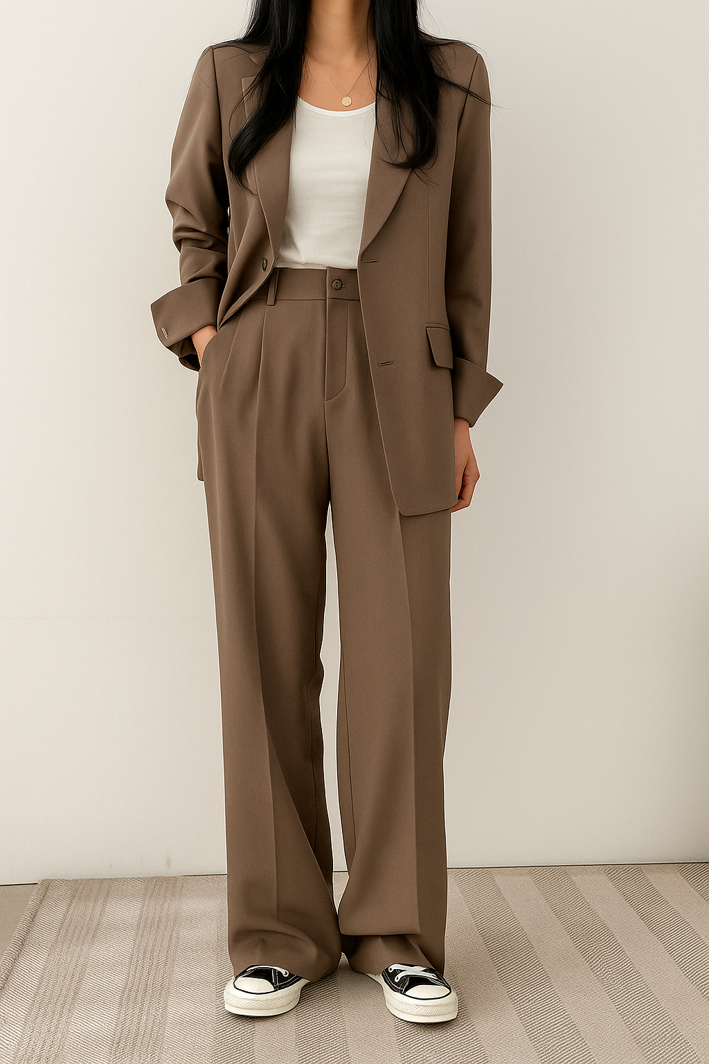 Image of Karen | Women's Wide Leg Blazer Suit Set