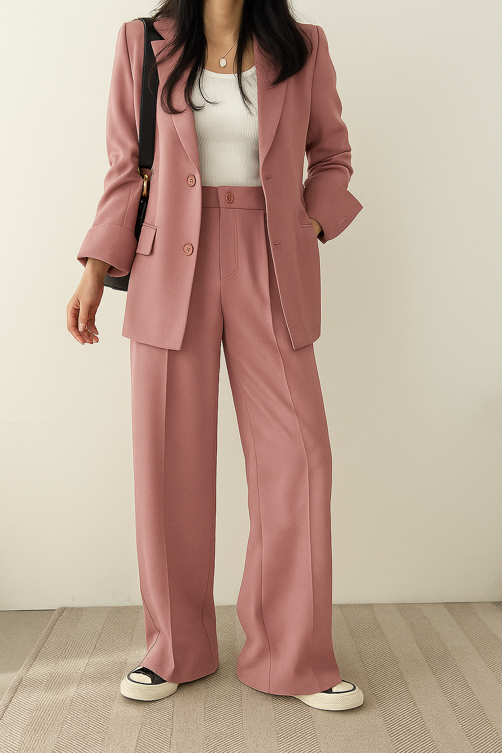 Image of Karen | Women's Wide Leg Blazer Suit Set