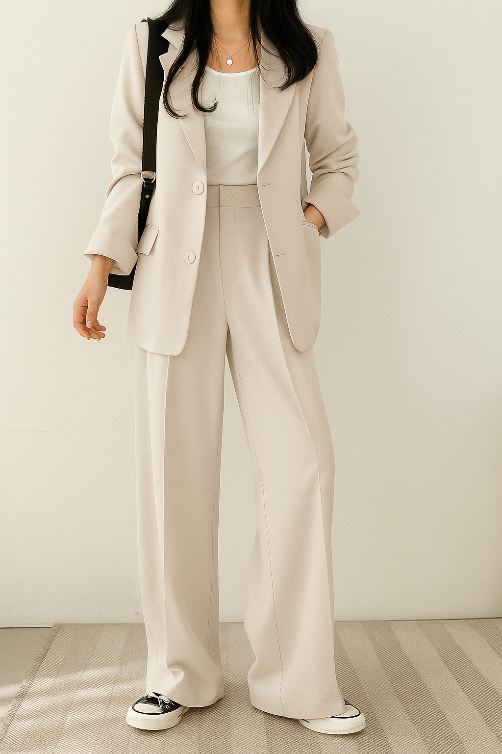 Image of Karen | Women's Wide Leg Blazer Suit Set