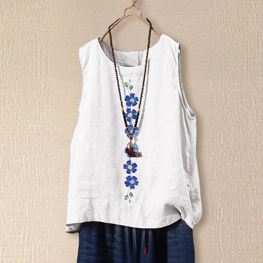 Image of Kate | Women's Sleeveless Floral Blouse