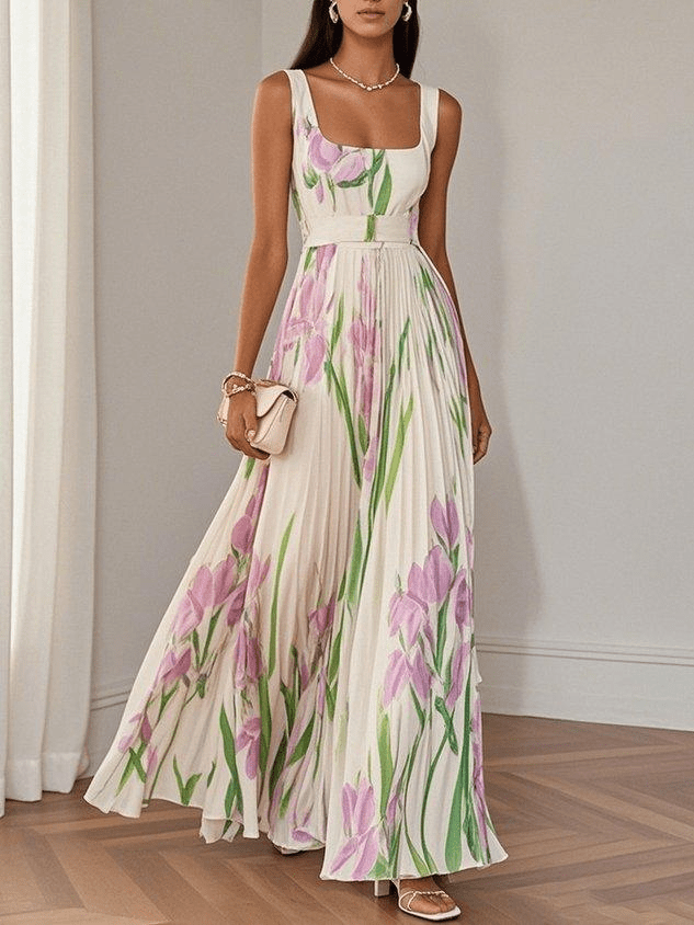 Image of Katelyn | Women's Sleeveless A-Line Maxi Dress