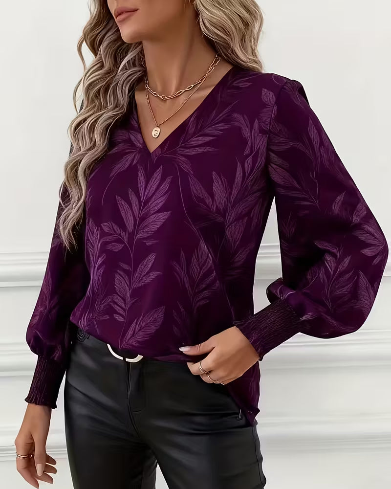 Image of Katherine | Women's Long Sleeve Floral Blouse