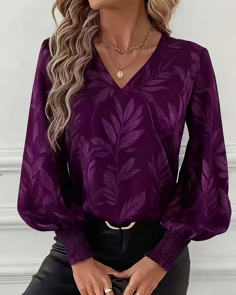 Image of Katherine | Women's Long Sleeve Floral Blouse
