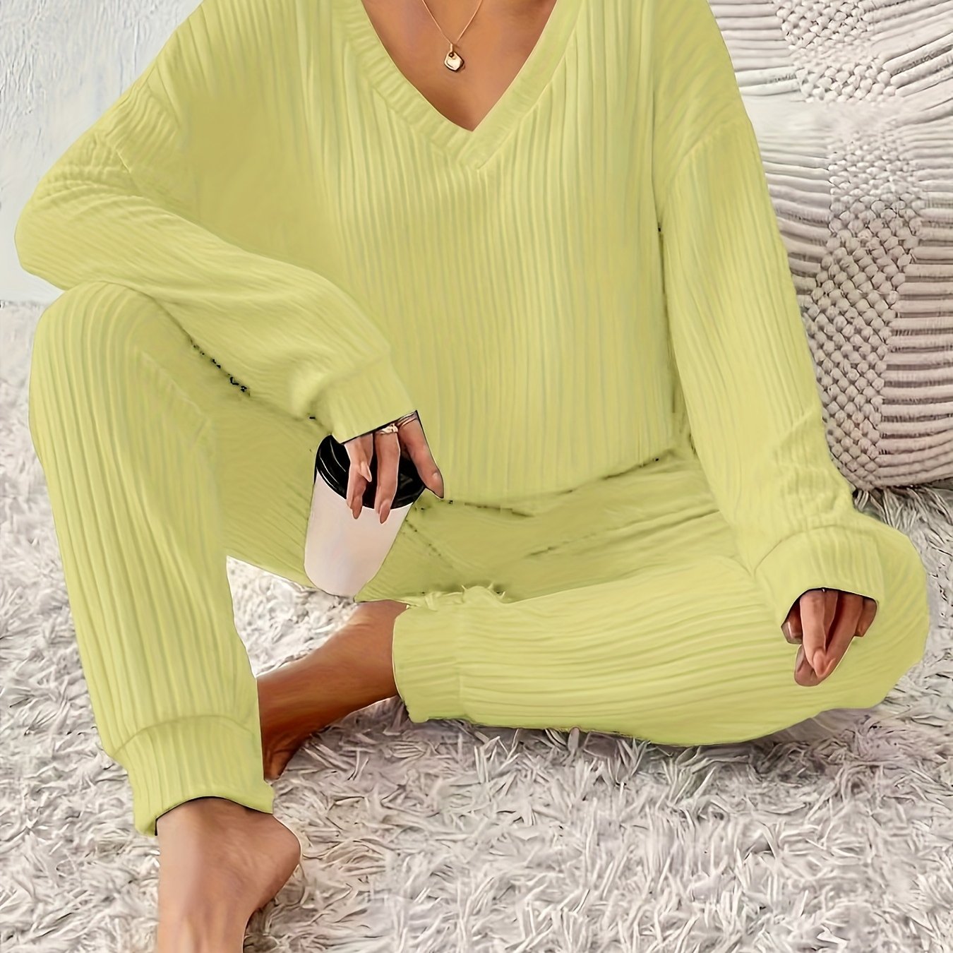 Image of Kathleen | Women's Long Sleeve Relaxed Fit Two-Piece Set