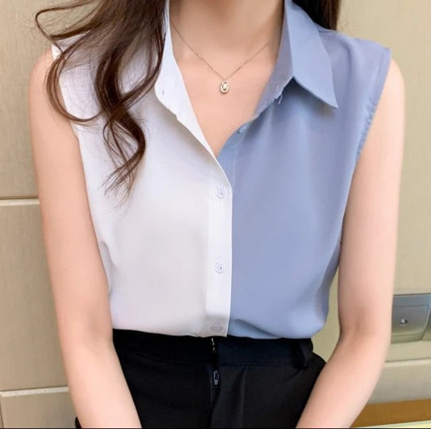 Image of Kathleen | Women's Sleeveless Button-Down Blouse