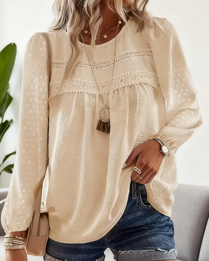 Image of Kathy | Women's Long Sleeve Relaxed Fit Blouse