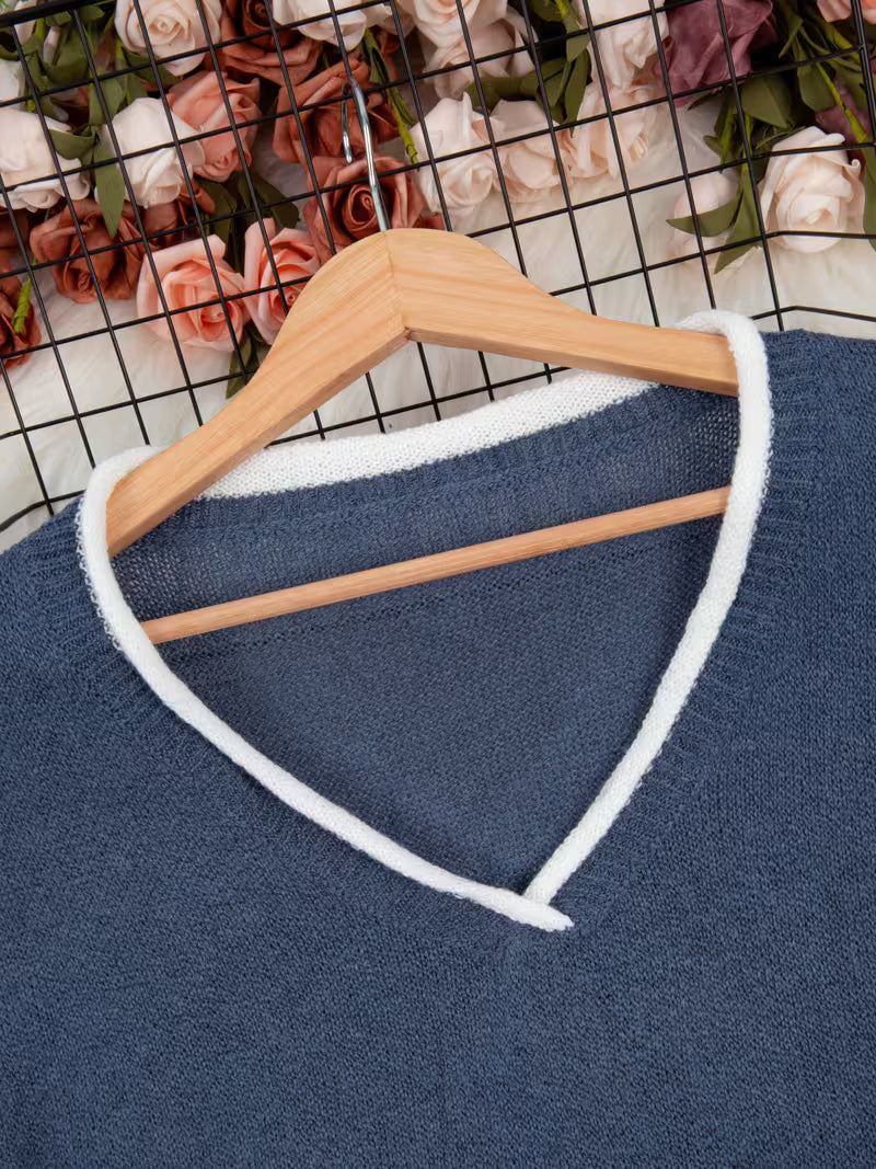 Image of Katrina | Women's Oversized V-Neck Sweater