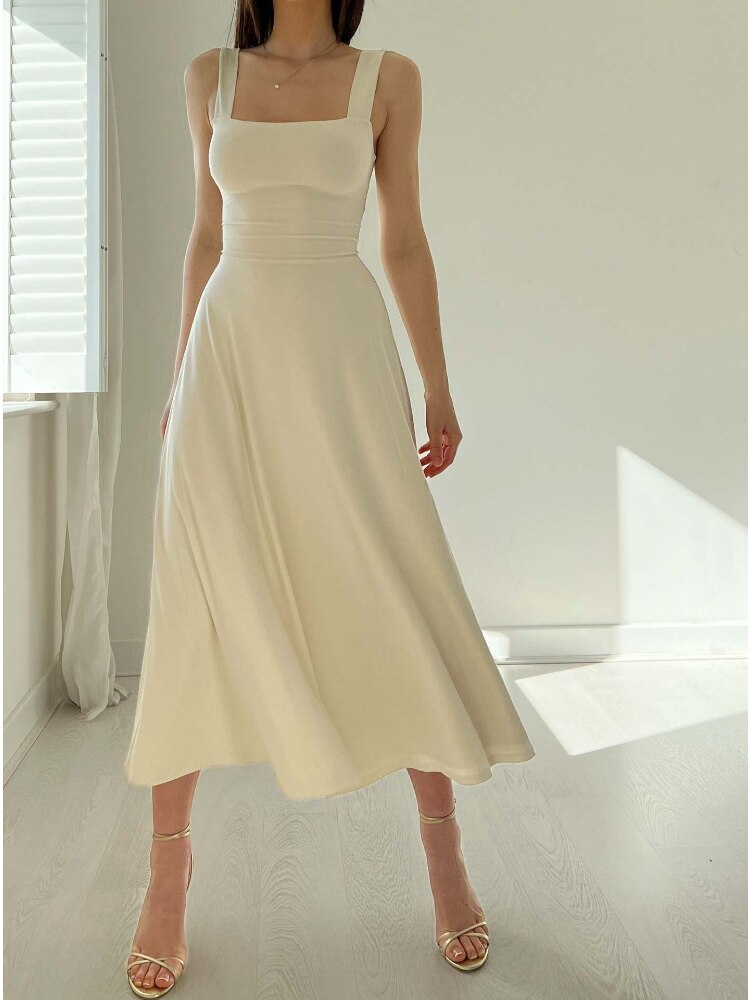 Image of Kay | Women's Sleeveless A-Line Midi Dress