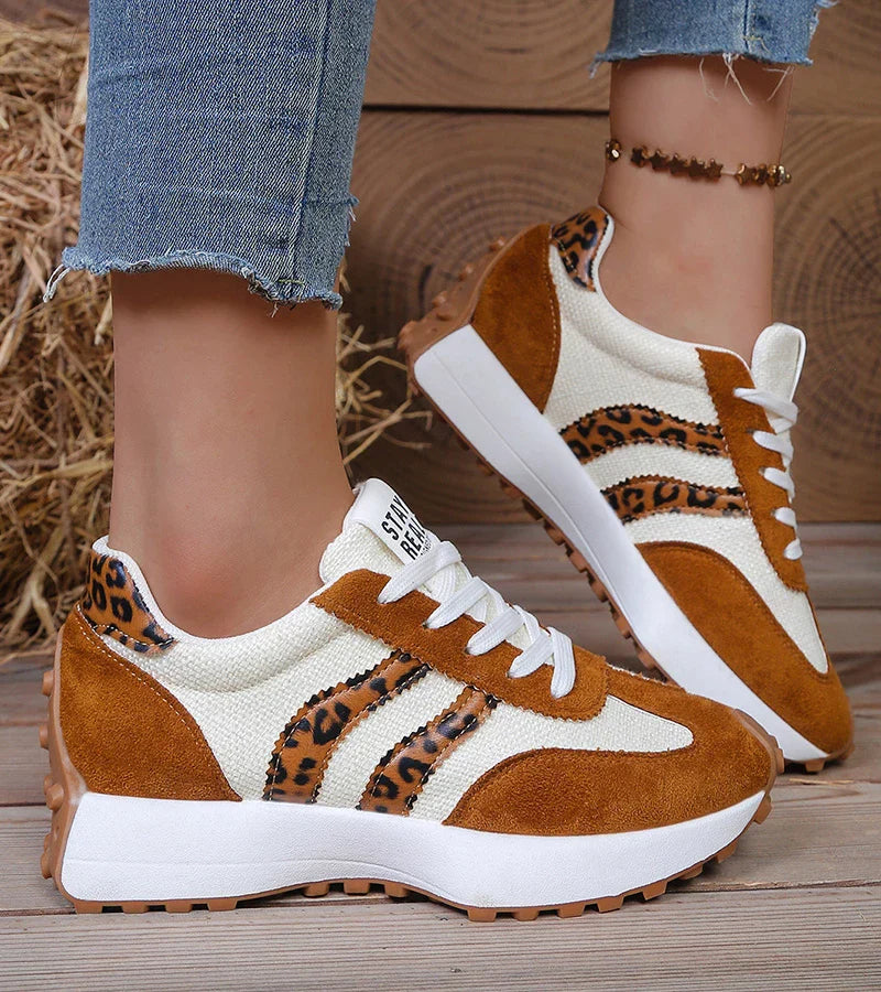 Image of Kay | Women's Striped Lace-Up Athletic Sneakers