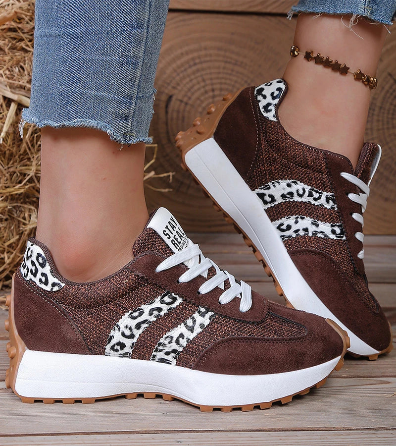 Image of Kay | Women's Striped Lace-Up Athletic Sneakers