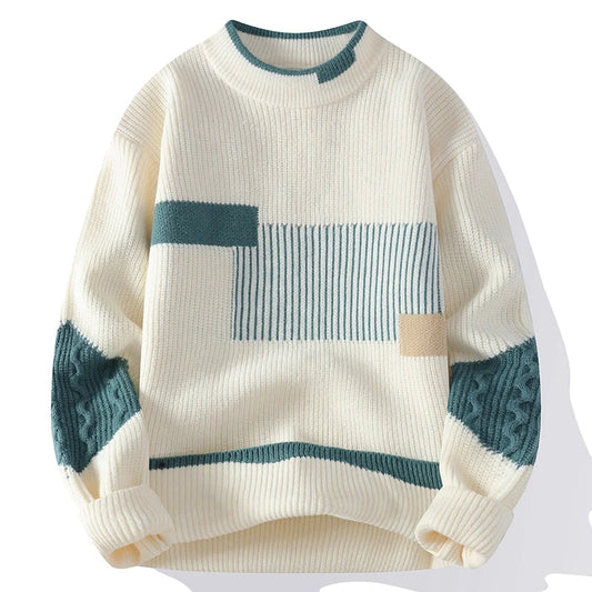Image of Keith | Unisex Patchwork Knitted Sweater
