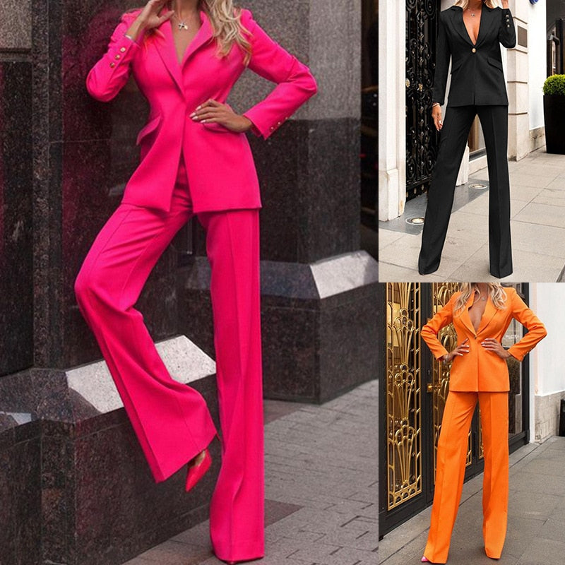 Image of Kelsey | Women's Single Button Blazer Suit