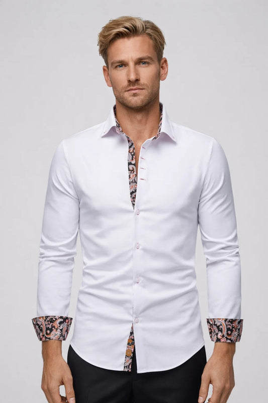 Image of Kendall | Men's Long Sleeve Button-Up Dress Shirt